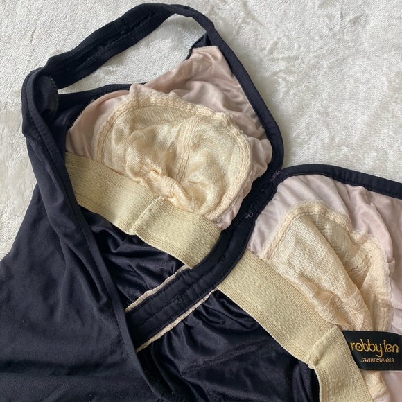 Vintage Black One Piece Swimsuit - Picture 4 of 9